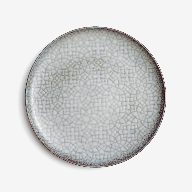 WAGA 冰裂樸質 20cm 陶瓷圓盤︱單品_3