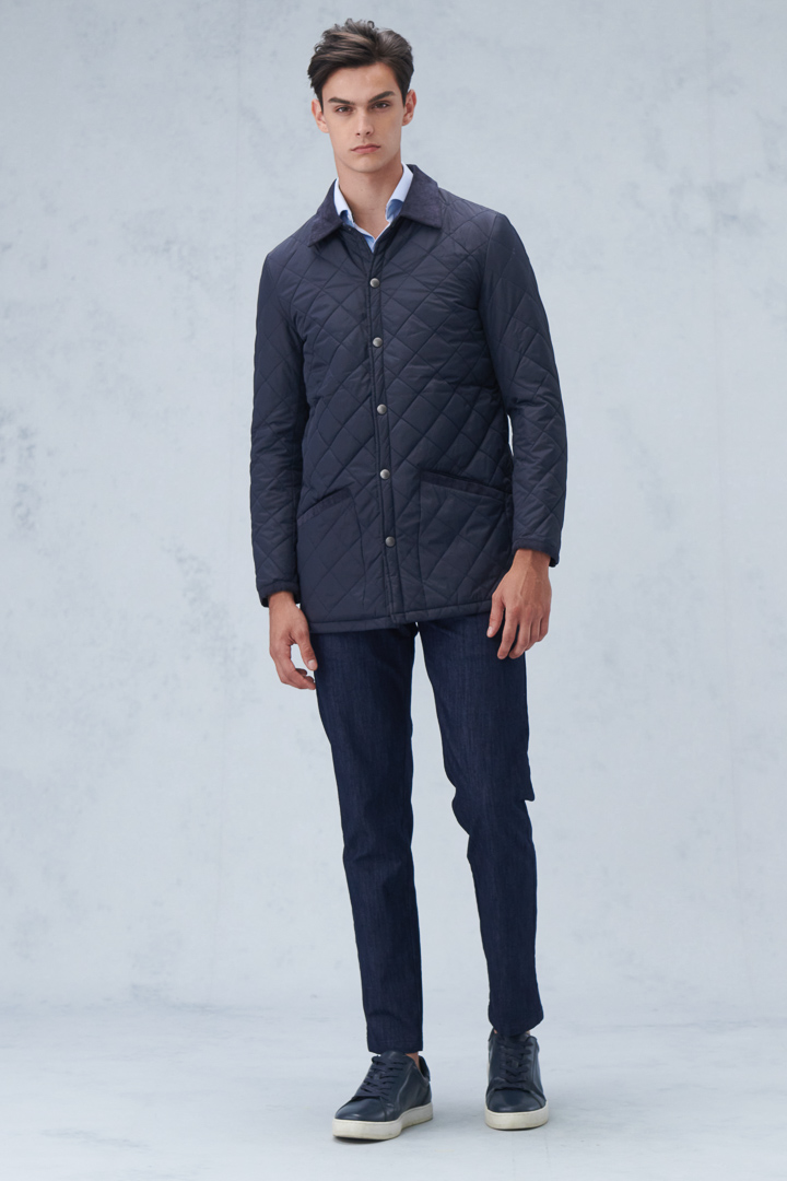 SST&C Denim Blue Elastic Strap Slim Fit Casual Trousers | 1212209001  (Outlet)_2