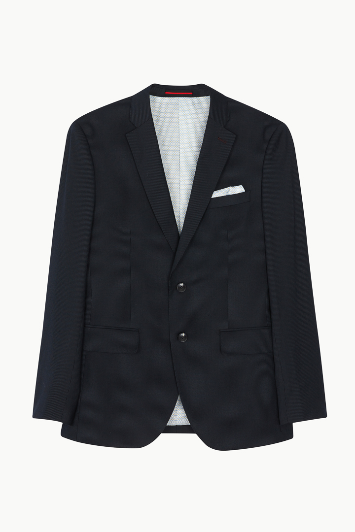 SST&C Navy Pinstripe Pattern Slim Fit Suit Jacket | 0112209001  (Outlet)_7