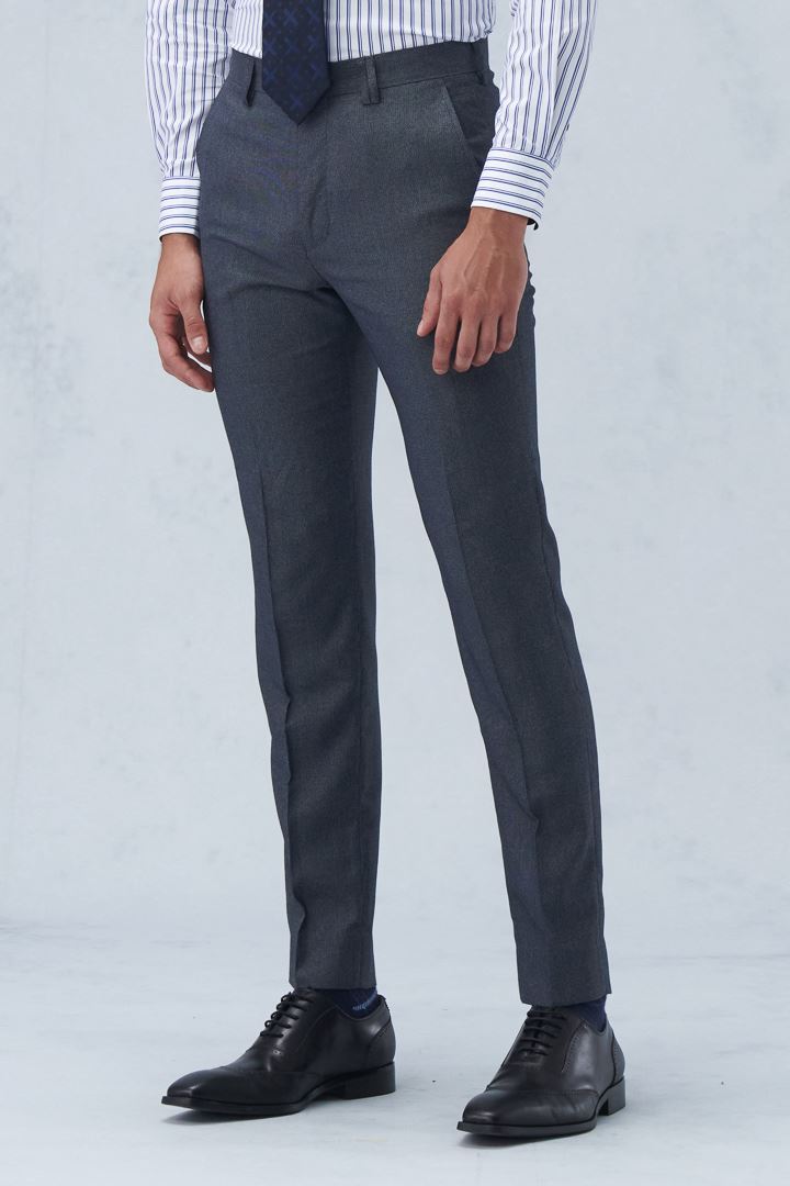 SST&C Gray Slim Fit Suit Trousers | 0212209002  (Outlet)_0