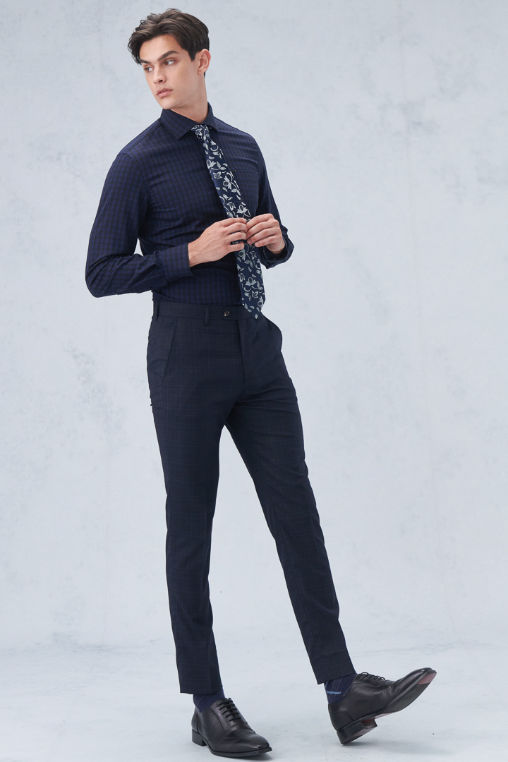 SST&C Black Check Pattern Tailor'S Suit Trousers | 0212209003  (Outlet)_1