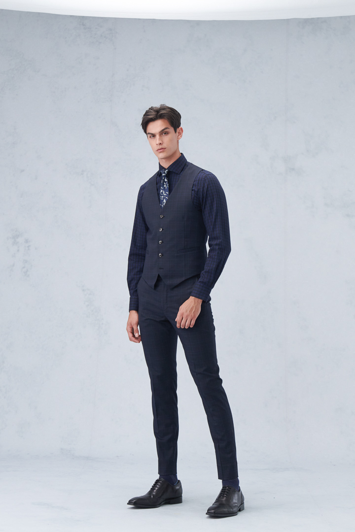 SST&C Black Check Pattern Tailor'S Suit Trousers | 0212209003  (Outlet)_3