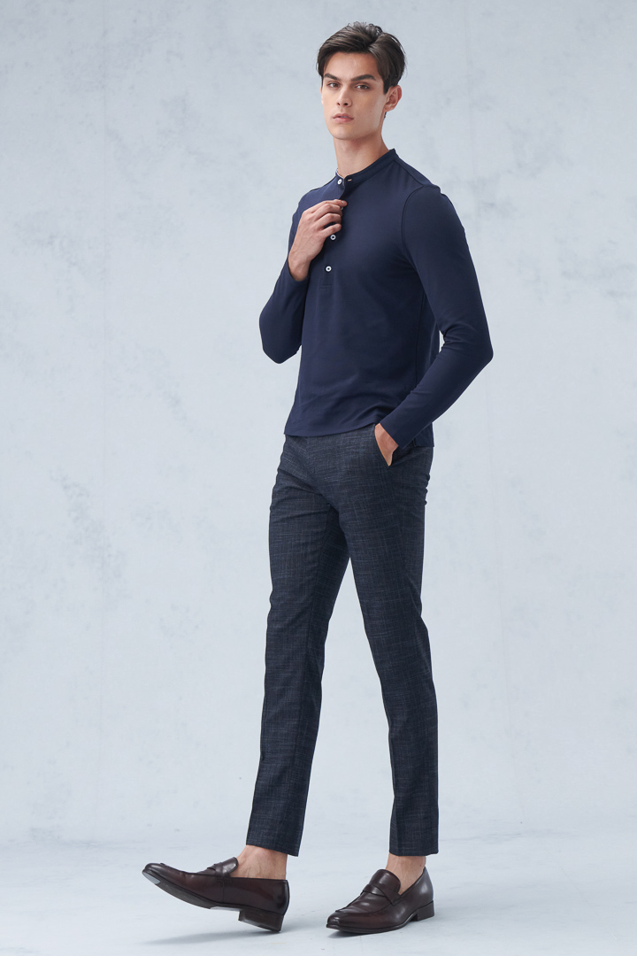 SST&C Navy Check Pattern Tailor'S Suit Trousers | 0212209005  (Outlet)_2