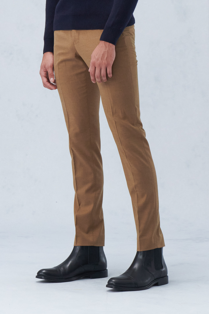 SST&C Caramel Slim Fit Suit Trousers | 0212209007  (Outlet)_0