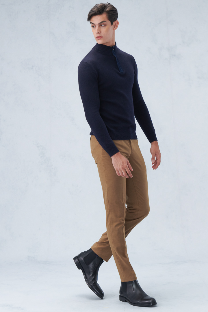 SST&C Caramel Slim Fit Suit Trousers | 0212209007  (Outlet)_1