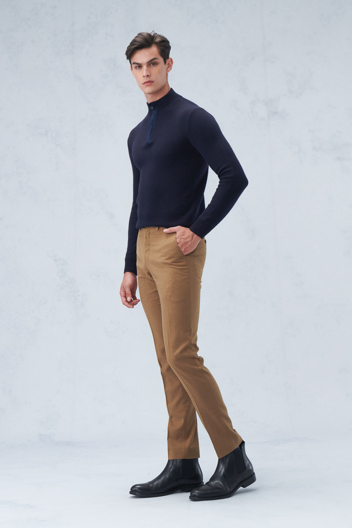 SST&C Caramel Slim Fit Suit Trousers | 0212209007  (Outlet)_3