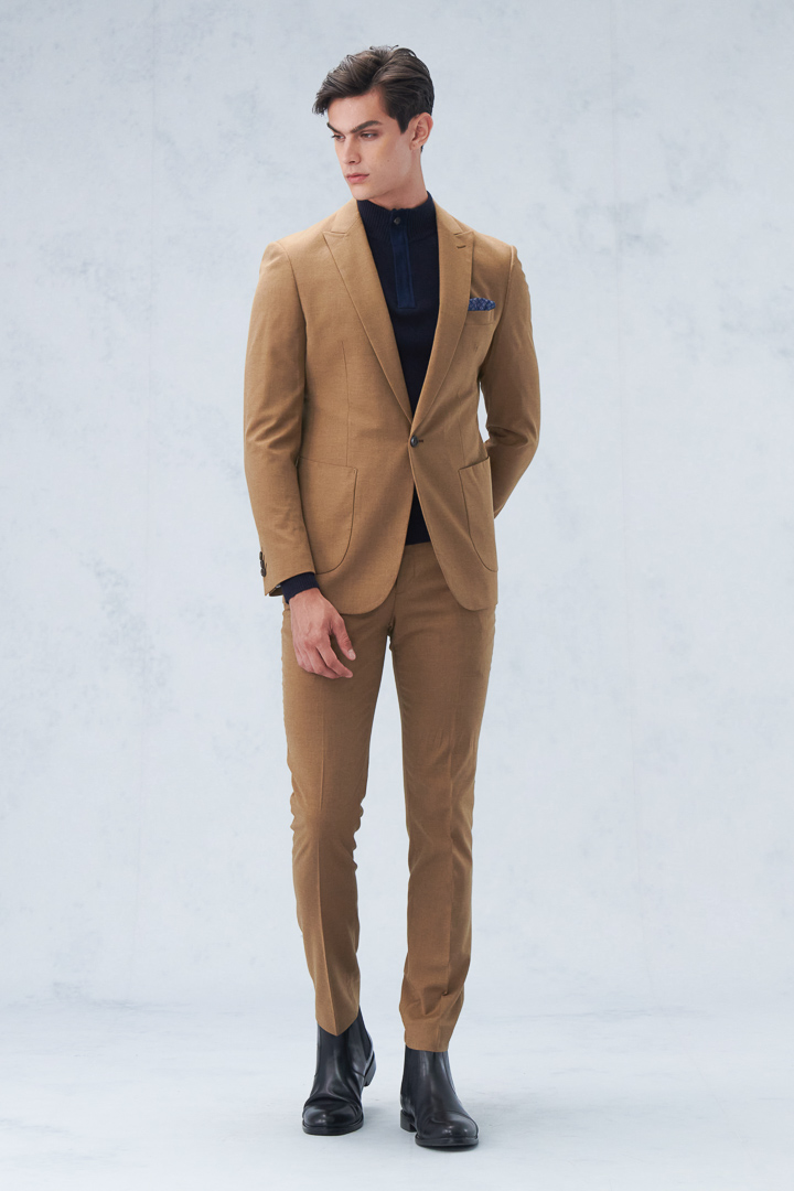 SST&C Caramel Slim Fit Suit Trousers | 0212209007  (Outlet)_4