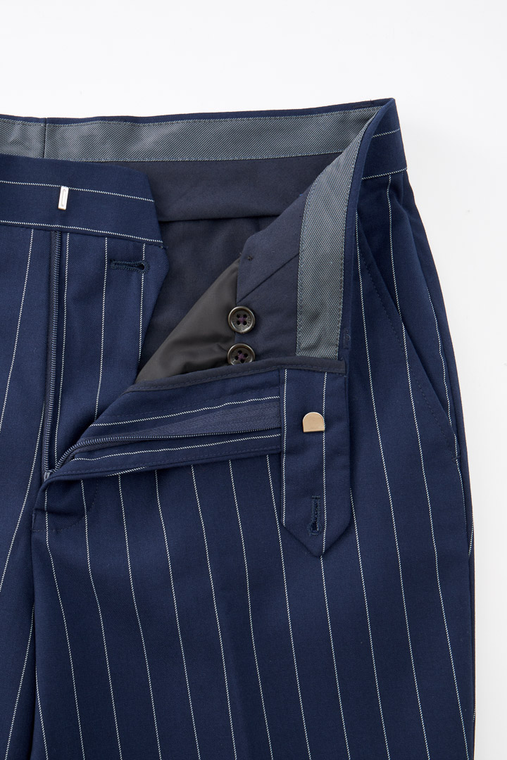 SST&C Navy Blue Straight Stripe Slim Fit Suit Trousers | 0212209008  (Outlet)_8