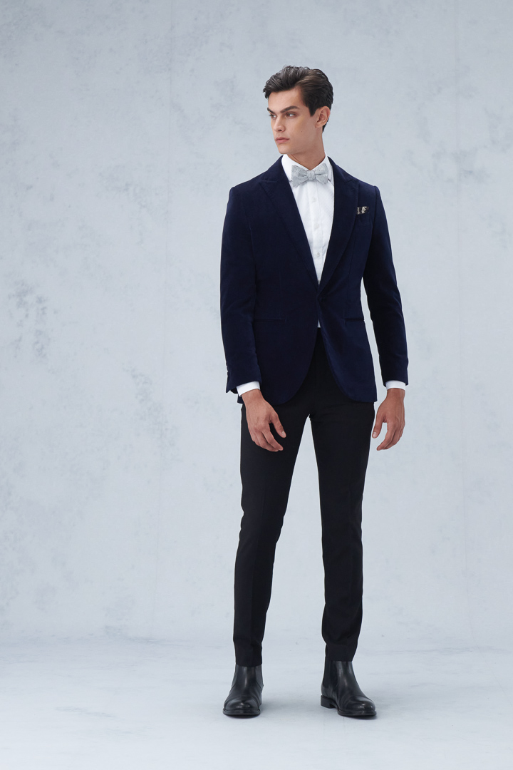 SST&C Black Plain Slim Fit Suit Trousers | 0212209009  (Outlet)_3
