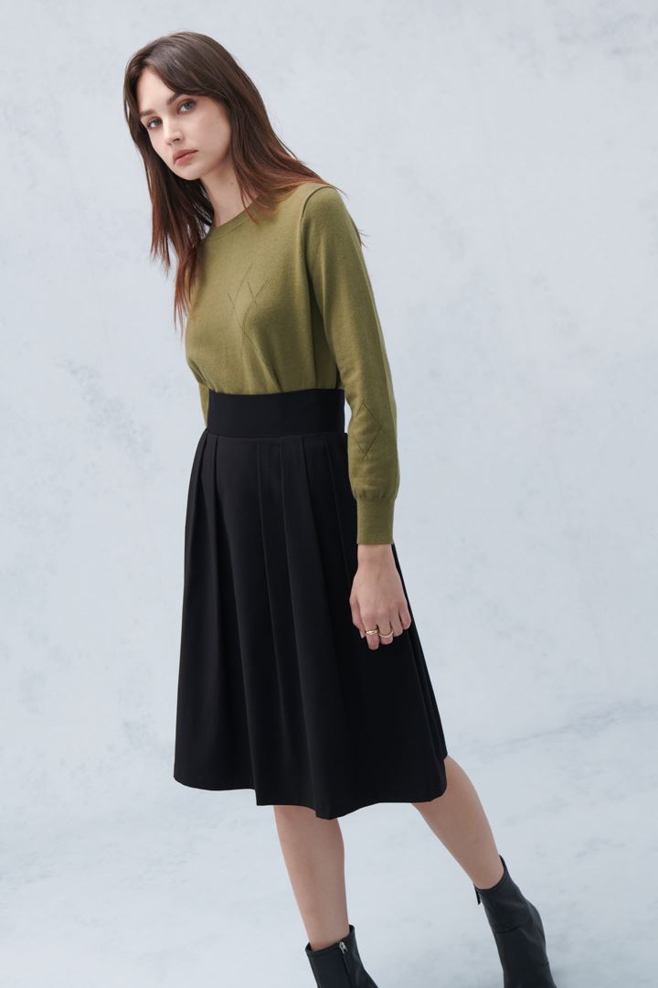 SST&C #Online Exclusive  Women'S Olive Green Wool Blend Sweater | 8662209002  (Outlet)_3