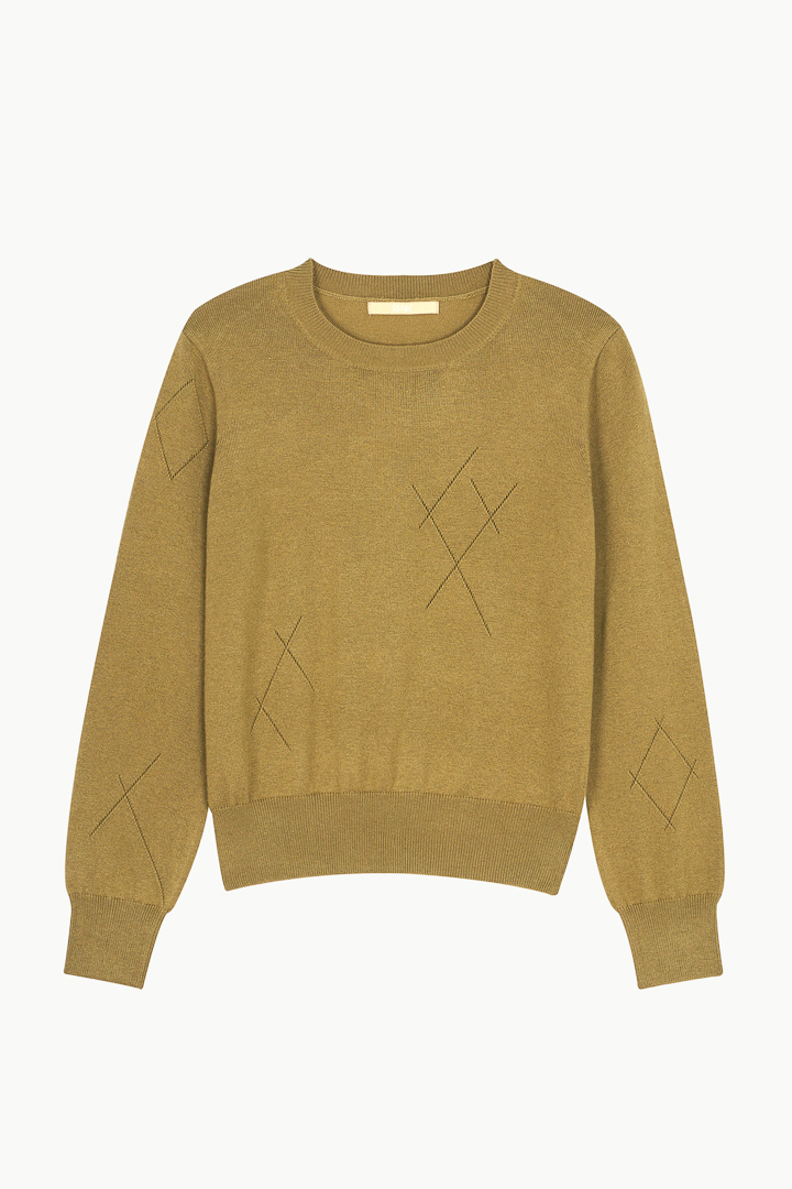 SST&C #Online Exclusive  Women'S Olive Green Wool Blend Sweater | 8662209002  (Outlet)_8