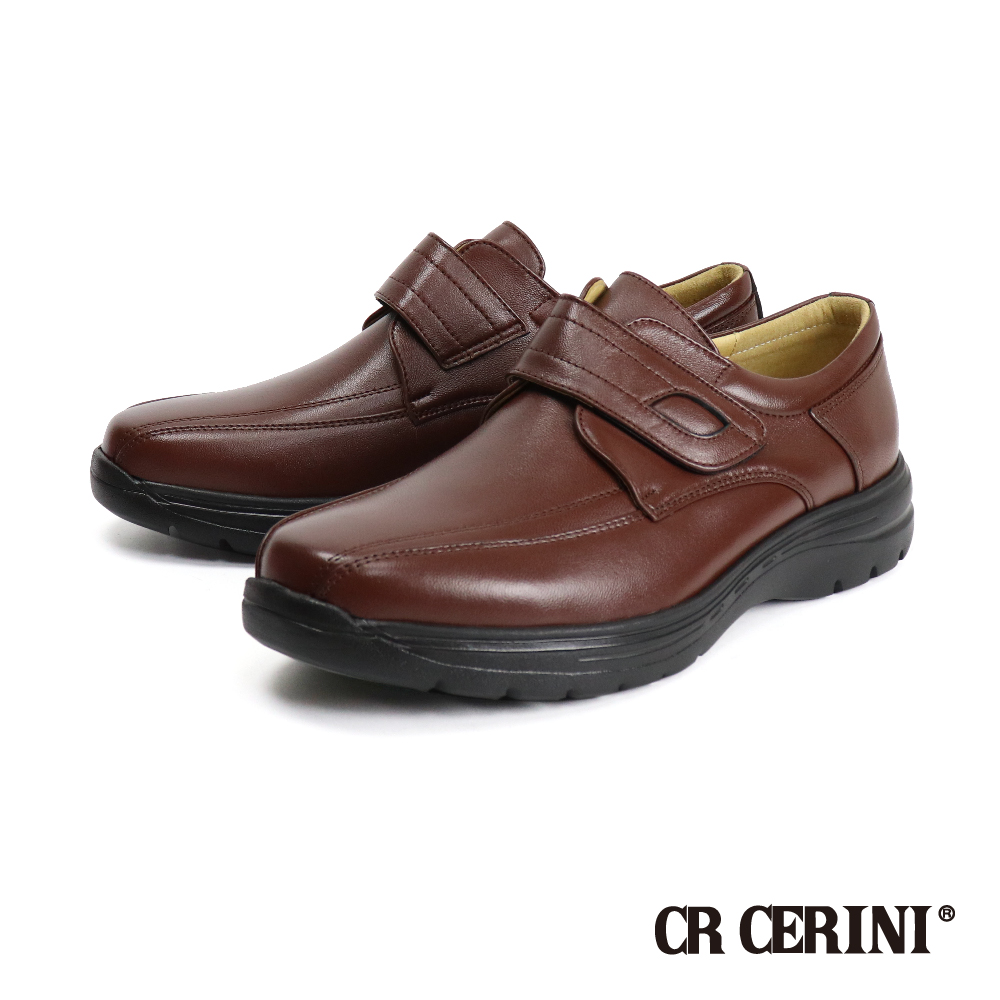 【CR CERINI】魔鬼氈可調式健走休閒鞋 棕色(CR2003-BR)