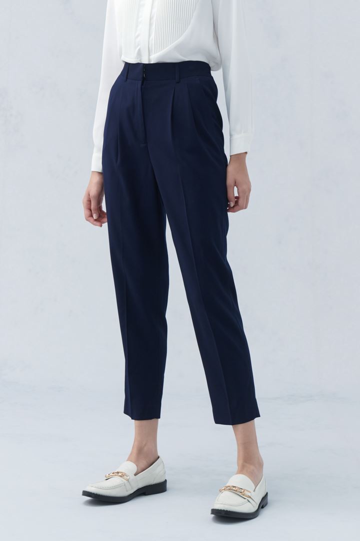 SST&C Dark Blue Tapered Suit Trousers | 7262209003  (Outlet)_0