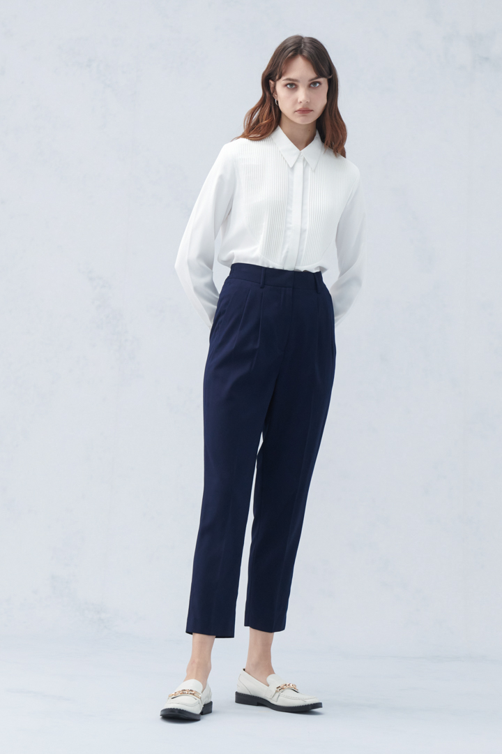 SST&C Dark Blue Tapered Suit Trousers | 7262209003  (Outlet)_1