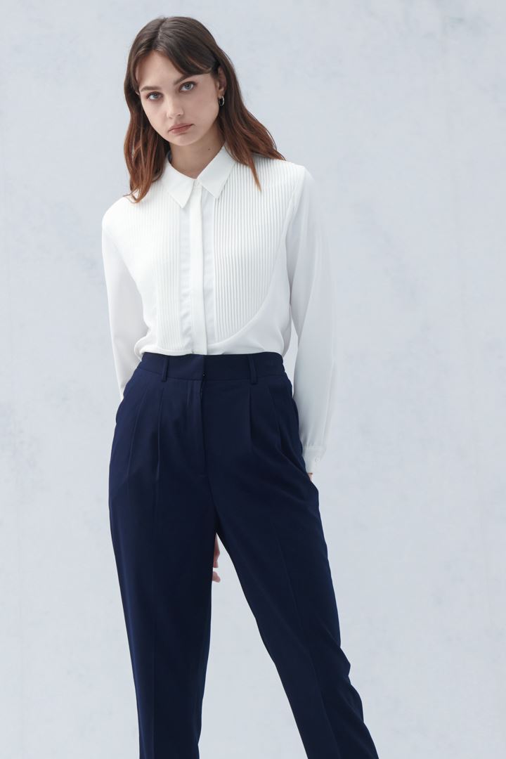 SST&C Dark Blue Tapered Suit Trousers | 7262209003  (Outlet)_2