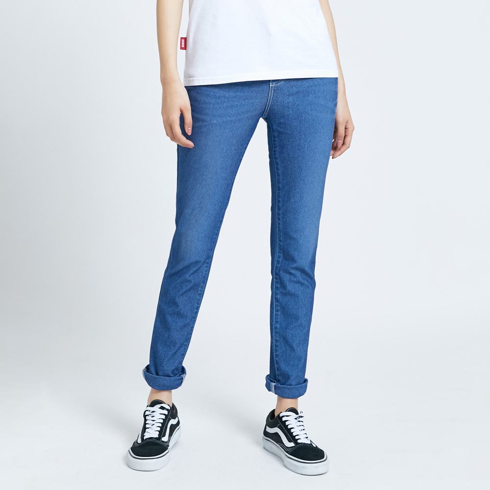 EDWIN｜JERSEYS｜女裝｜超彈力高腰丹寧錐形迦績褲