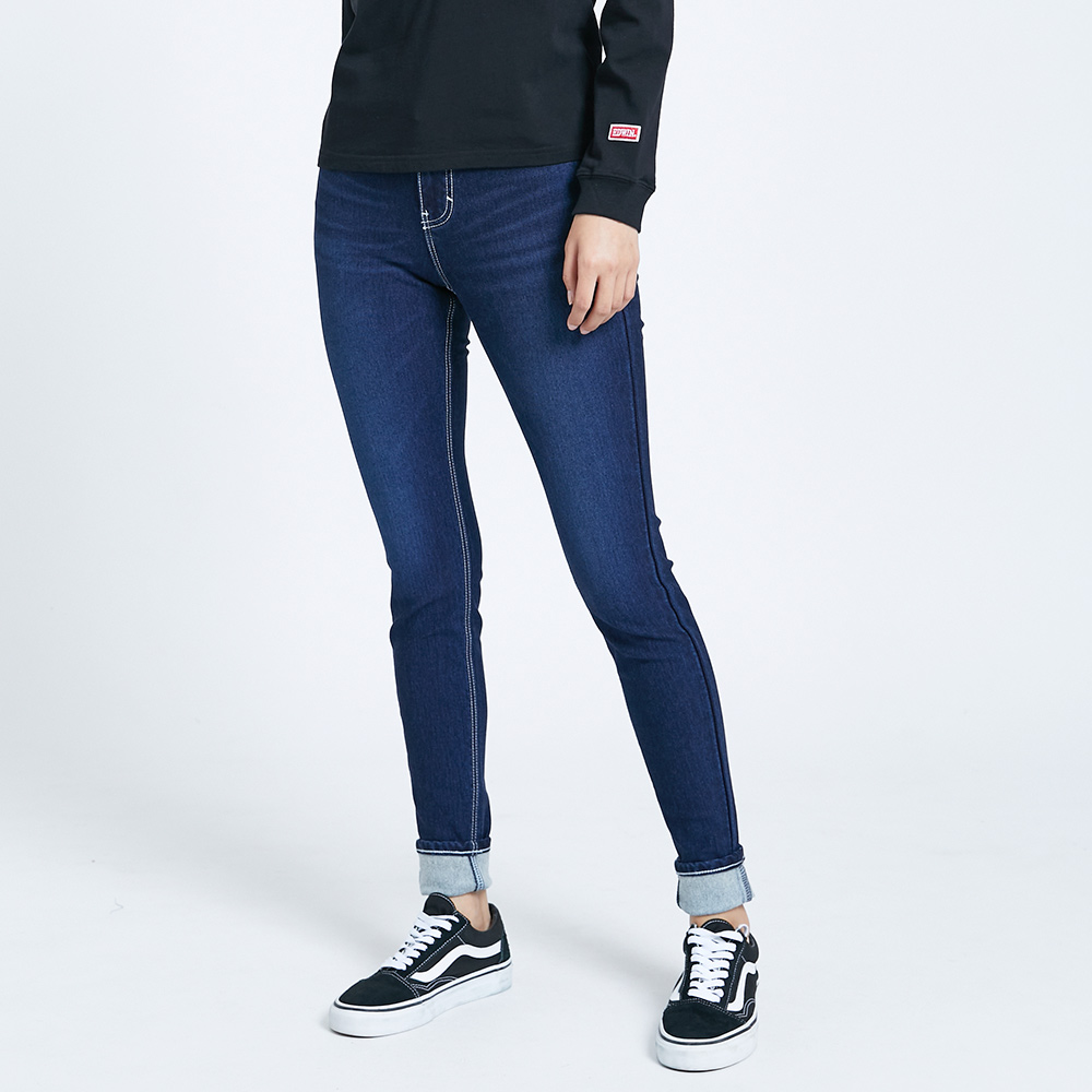 EDWIN｜JERSEYS｜女裝｜內刷毛超彈力丹寧錐形迦績褲