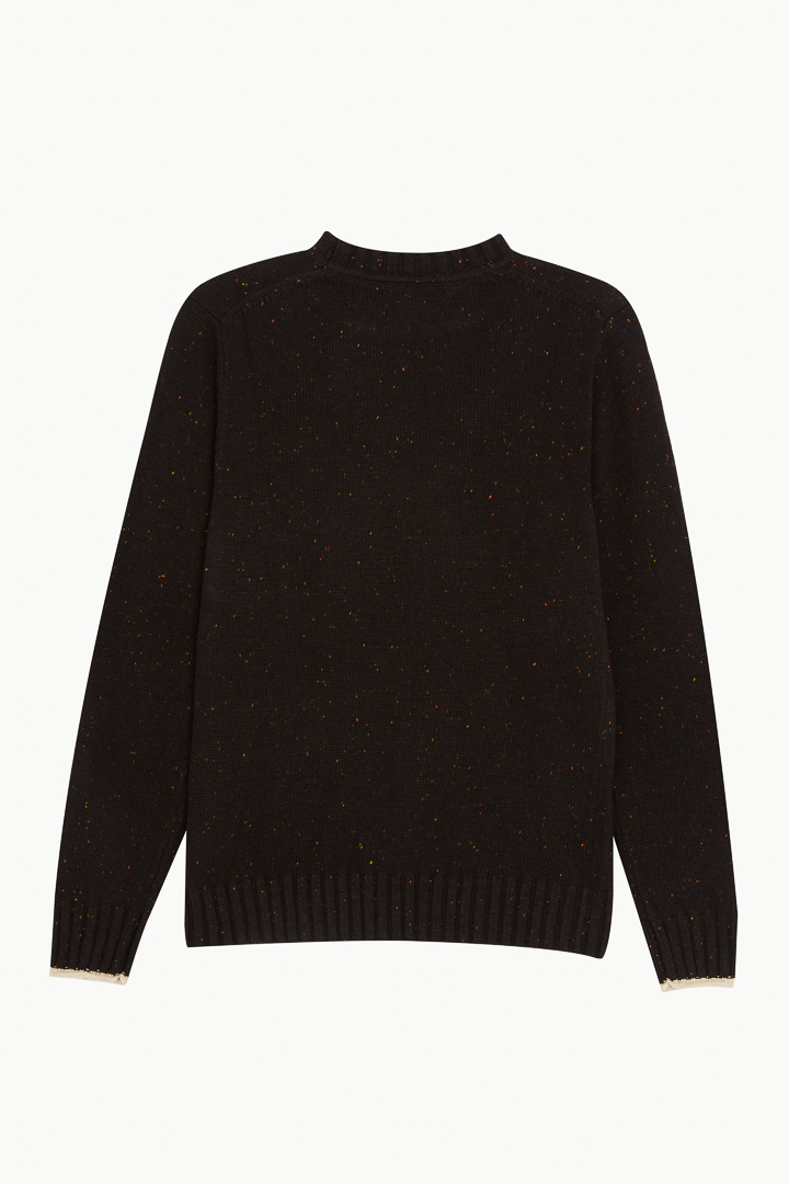 SST&C #Online Exclusive  Dark Oak Color Dot Yarn Crew Neck Sweater | 1112210002  (Outlet)_8