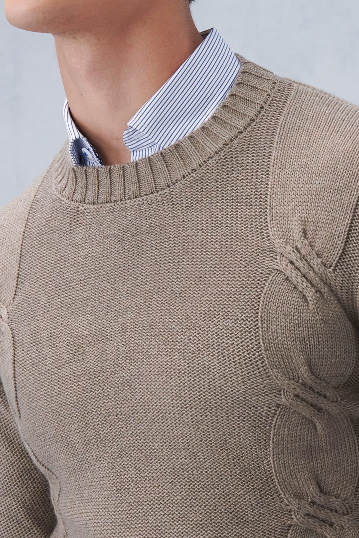 SST&C #Online Exclusive  Floral Apricot Twist Crew Neck Sweater | 1112210004  (Outlet)_0