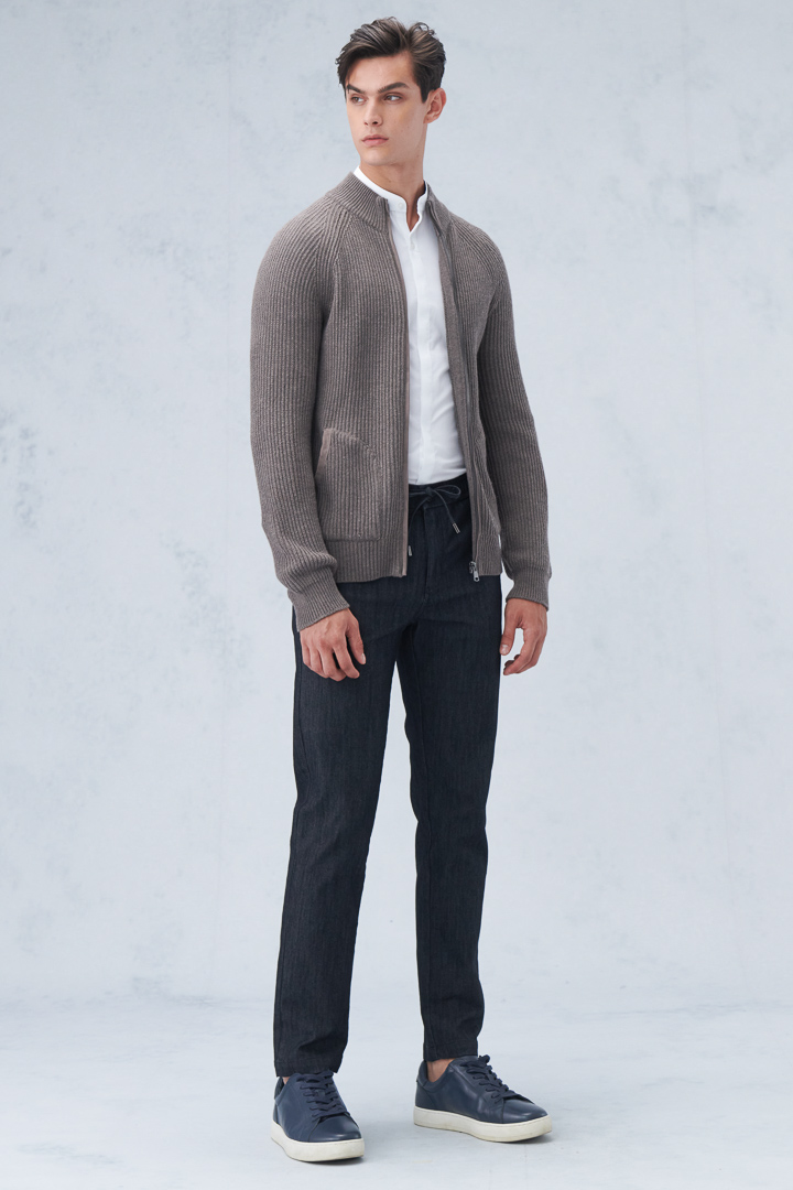 SST&C #Online Exclusive  Camel Brown Zip Cardigan | 1112210010  (Outlet)_4