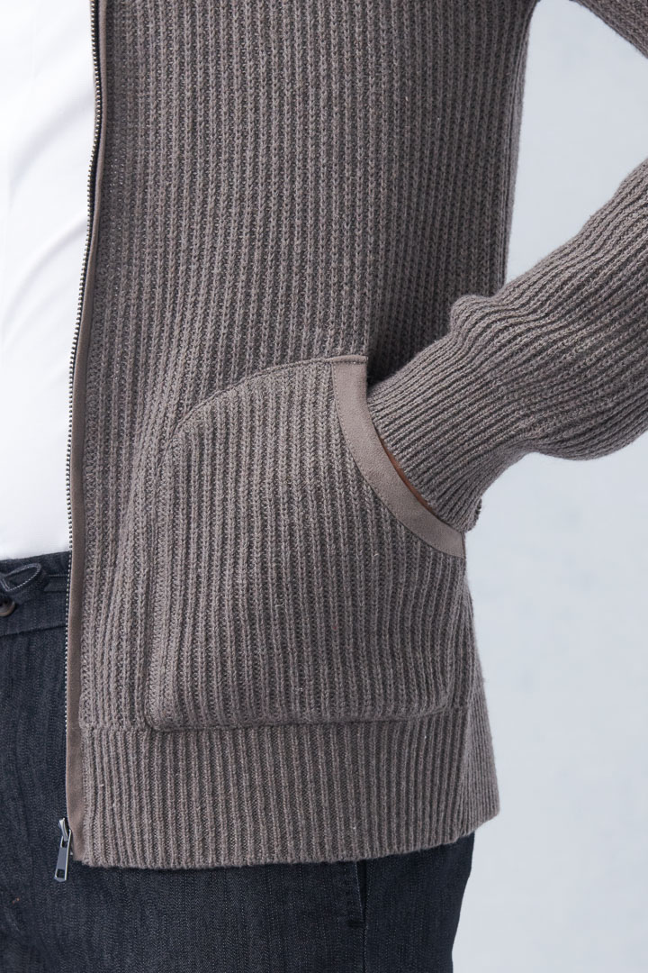 SST&C #Online Exclusive  Camel Brown Zip Cardigan | 1112210010  (Outlet)_6