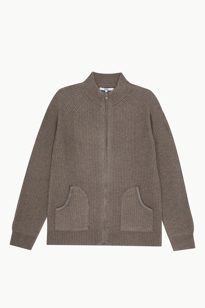 SST&C #Online Exclusive  Camel Brown Zip Cardigan | 1112210010  (Outlet)_7
