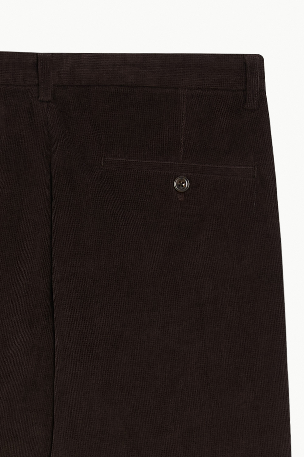 SST&C Brown Corduroy Slim Fit Elastic Casual Trousers | 1212210004  (Outlet)_8