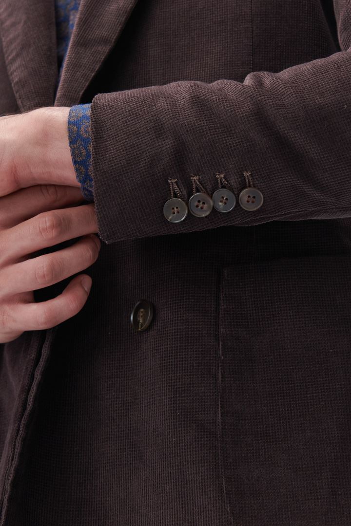 SST&C #Online Exclusive  Brown Corduroy Double-Breasted Casual Suit Jacket | 0612210004  (Outlet)_7