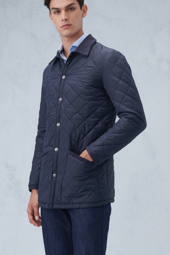 SST&C #Online Exclusive  Navy Quilted Cotton Jacket | 0612210007  (Outlet)_1