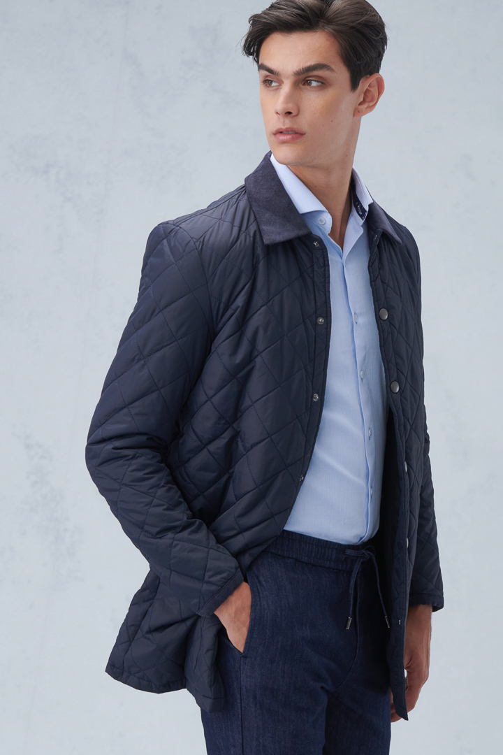 SST&C #Online Exclusive  Navy Quilted Cotton Jacket | 0612210007  (Outlet)_4