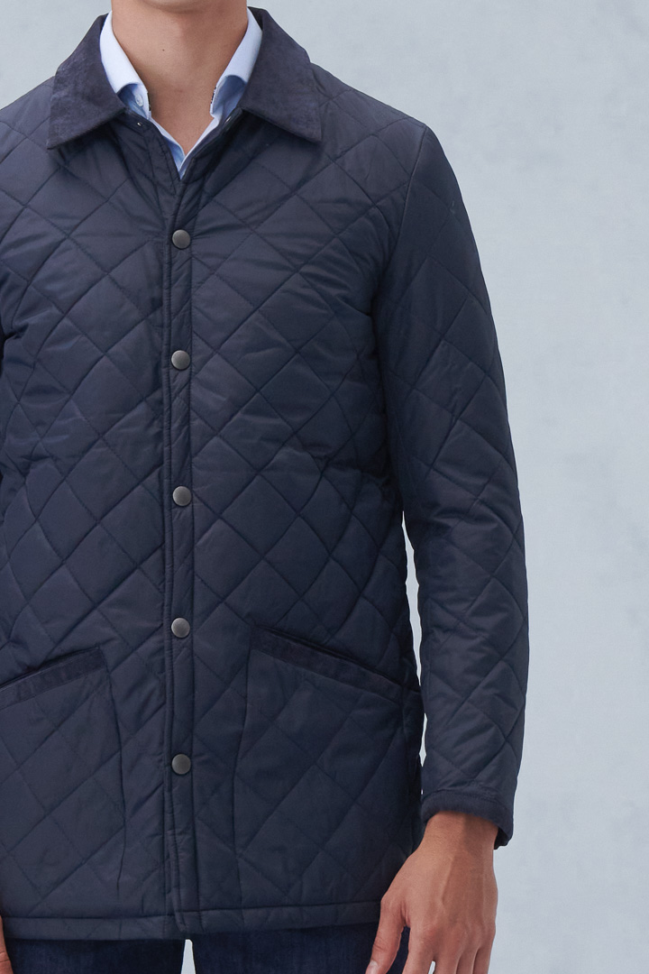 SST&C #Online Exclusive  Navy Quilted Cotton Jacket | 0612210007  (Outlet)_6