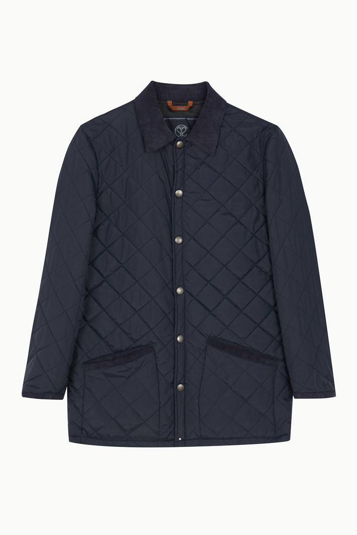SST&C #Online Exclusive  Navy Quilted Cotton Jacket | 0612210007  (Outlet)_7