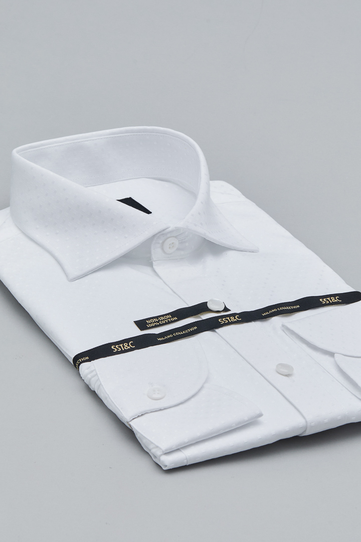 SST&C #Milan Series  White Dress Slim Fit Anti-Wrinkle Shirt | 0312210001  (Outlet)_7