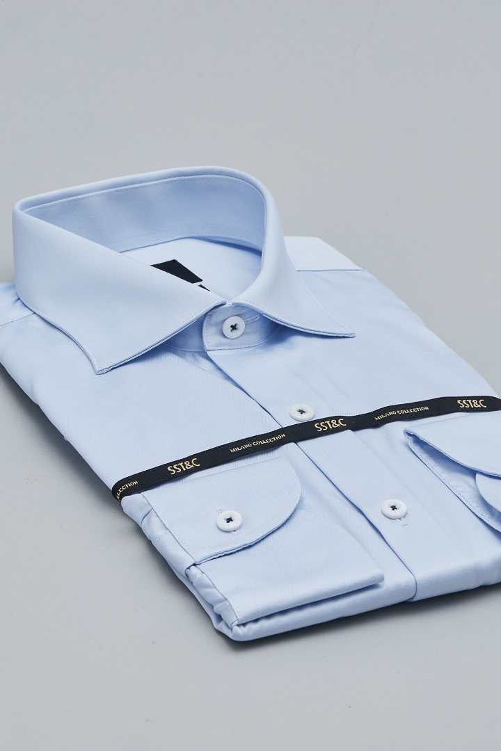 SST&C #Milan Series  Light Blue Twill Standard Shirt | 0312210005  (Outlet)_7