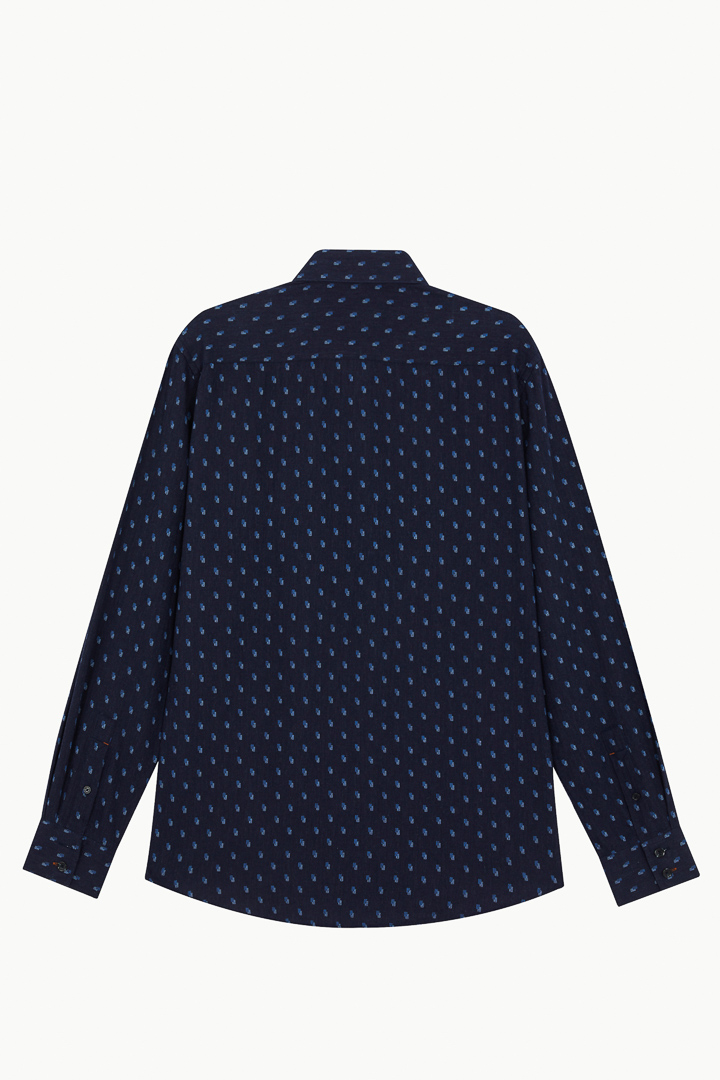 SST&C #Comfortable Cotton  Geometric Print Denim Standard Shirt | 0312210018  (Outlet)_9