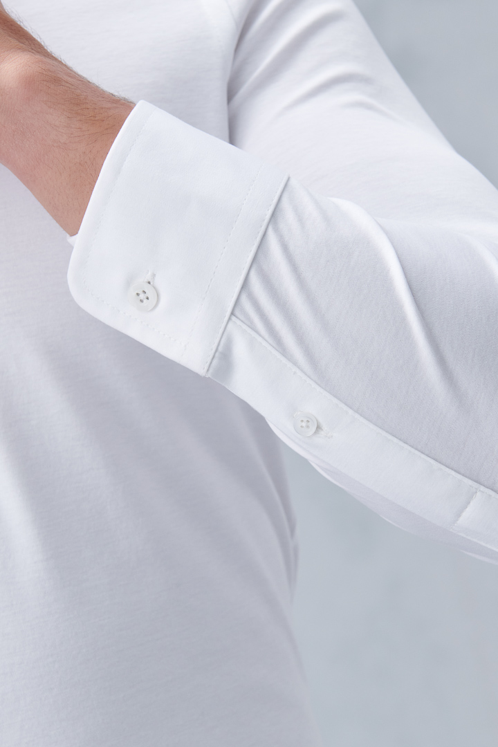 SST&C White Stretch-Knit Shirt Top | 0912210001  (Outlet)_6
