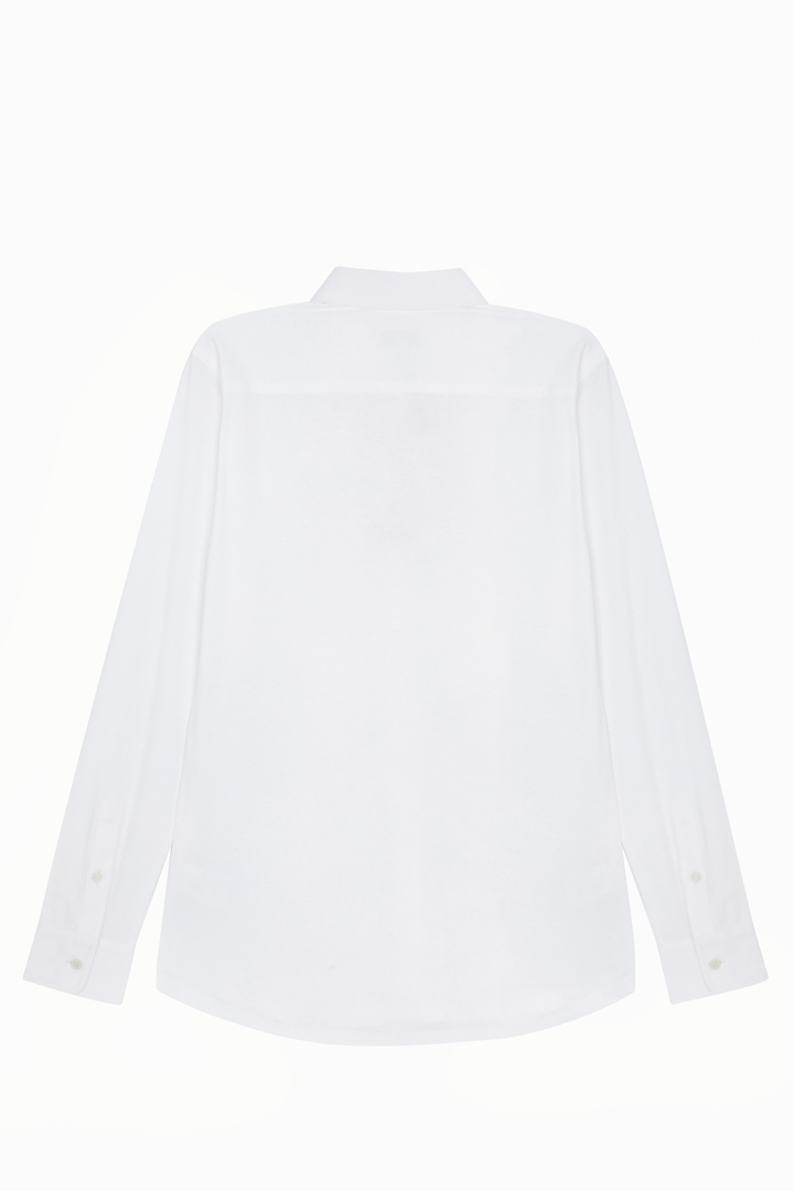 SST&C White Stretch-Knit Shirt Top | 0912210001  (Outlet)_9