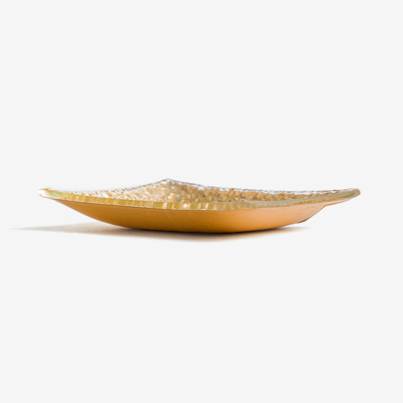 WAGA 金色時光 8.2cm 玻璃方形小盤│錘紋│單品_1
