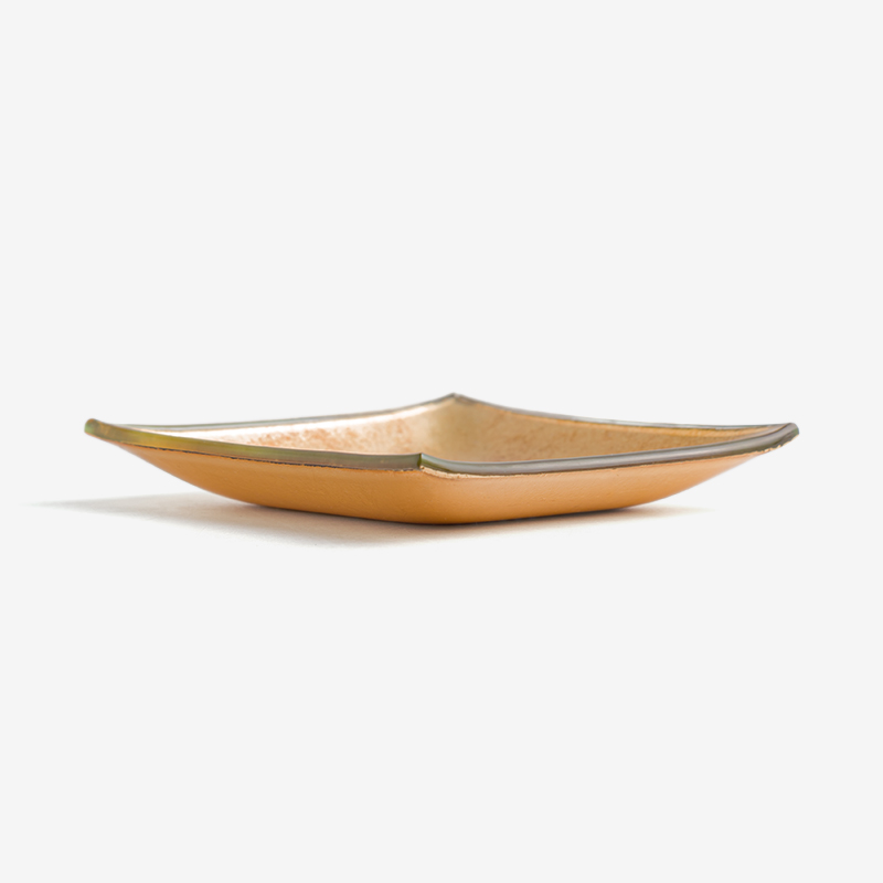 WAGA 金色時光 8.2cm 玻璃方形小盤│平滑│單品_1