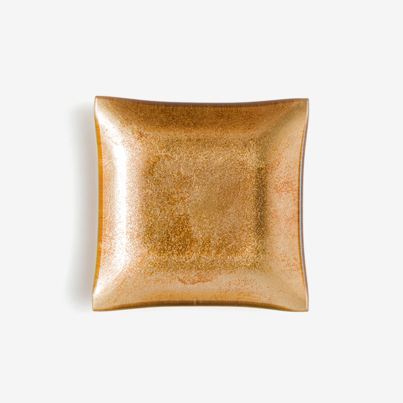 WAGA 金色時光 8.2cm 玻璃方形小盤│平滑│單品_3