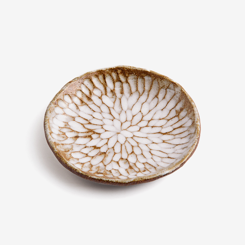 職人 霜霧刻紋 12.5cm 陶瓷小圓盤︱花瓣︱單品_0