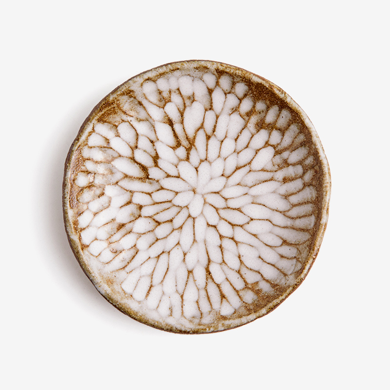 職人 霜霧刻紋 12.5cm 陶瓷小圓盤︱花瓣︱單品_2