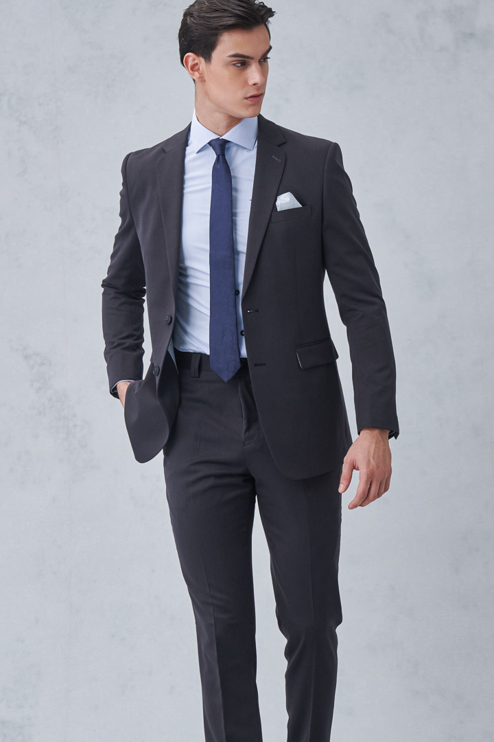 SST&C #Easycare  Blue Textured Slim Fit Shirt | 0312209020  (Outlet)_3