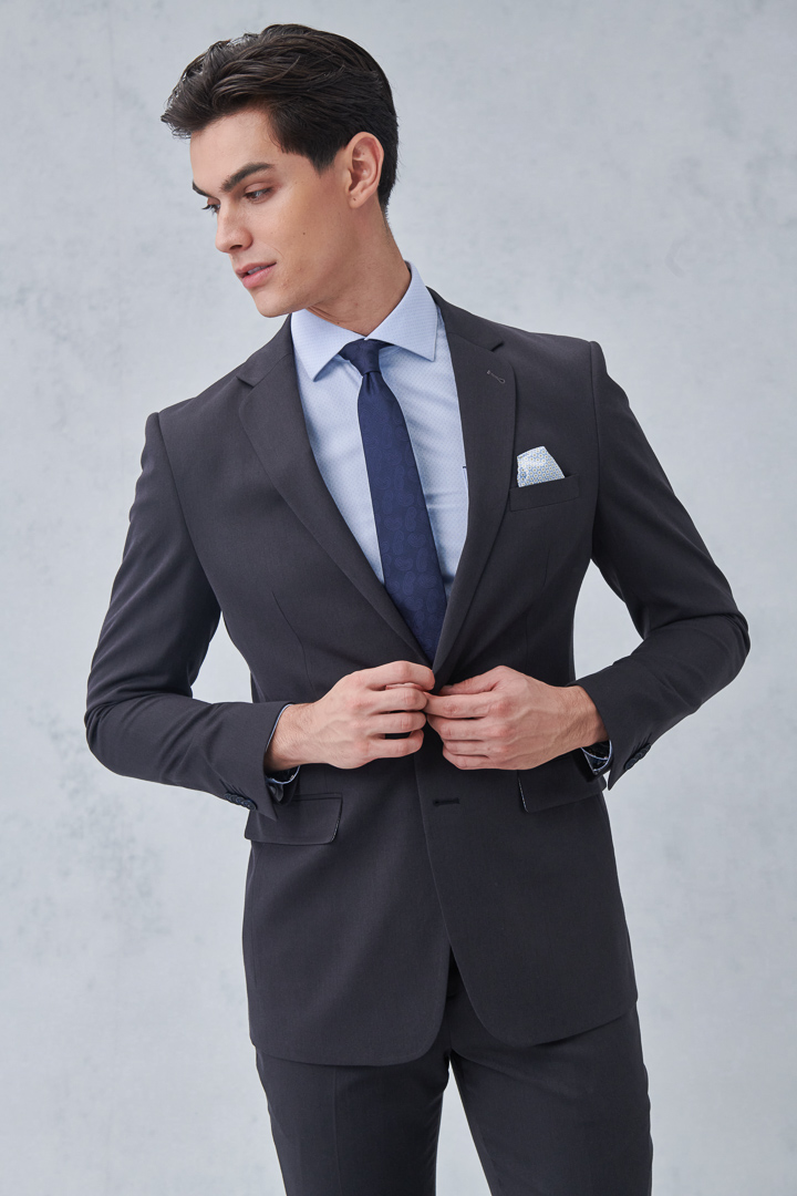 SST&C #Easycare  Blue Textured Slim Fit Shirt | 0312209020  (Outlet)_4