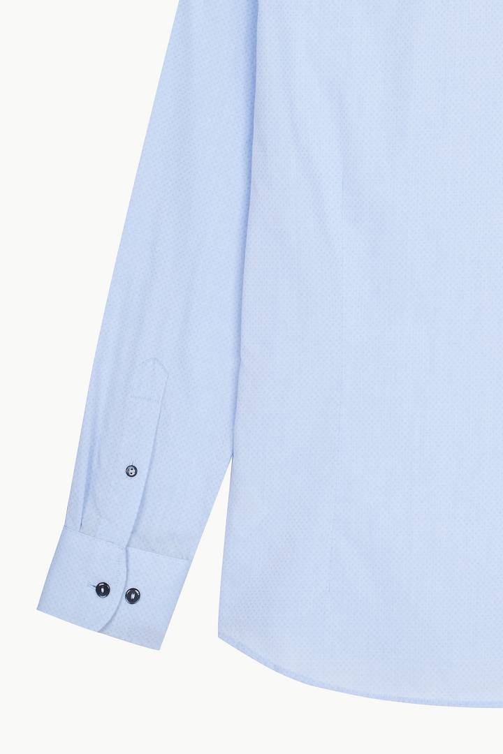 SST&C #Easycare  Blue Textured Slim Fit Shirt | 0312209020  (Outlet)_9
