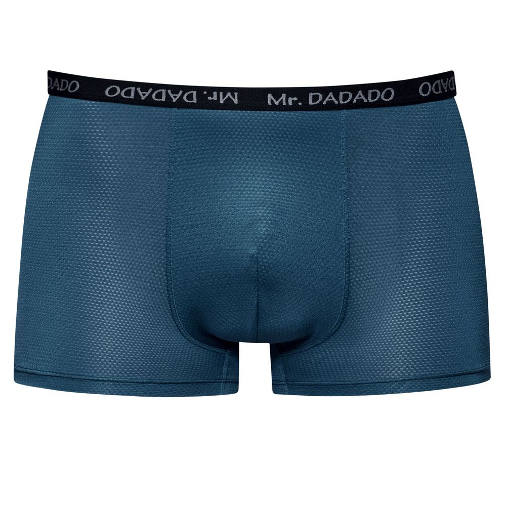 DADADO-機能系列-呼吸褲 M-LL合身平口內褲(土耳其藍) 魚鱗吊目孔洞組織-GHC203TB_4
