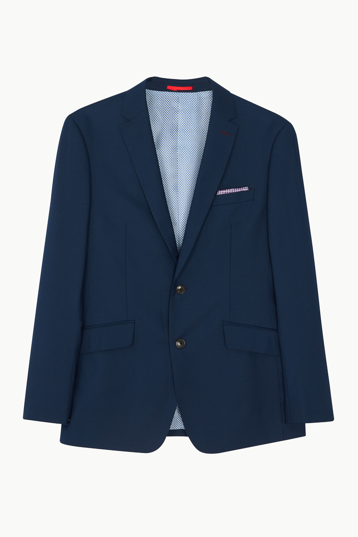SST&C Navy Check Pattern Slim Fit Suit Jacket | 0112210006  (Outlet)_7