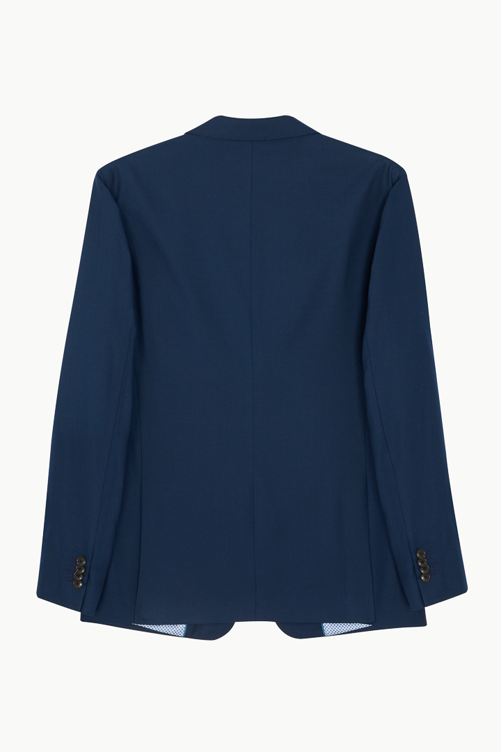 SST&C Navy Check Pattern Slim Fit Suit Jacket | 0112210006  (Outlet)_8