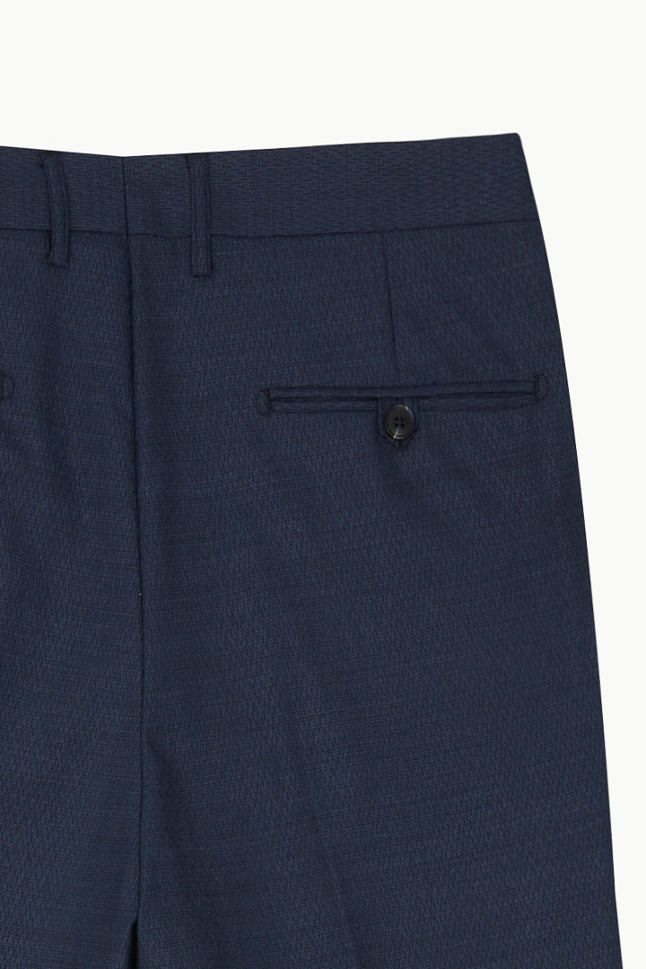 SST&C #Milan Series  Navy Blue Pattern Lining Slim Fit Suit Trousers | 0212210001  (Outlet)_7