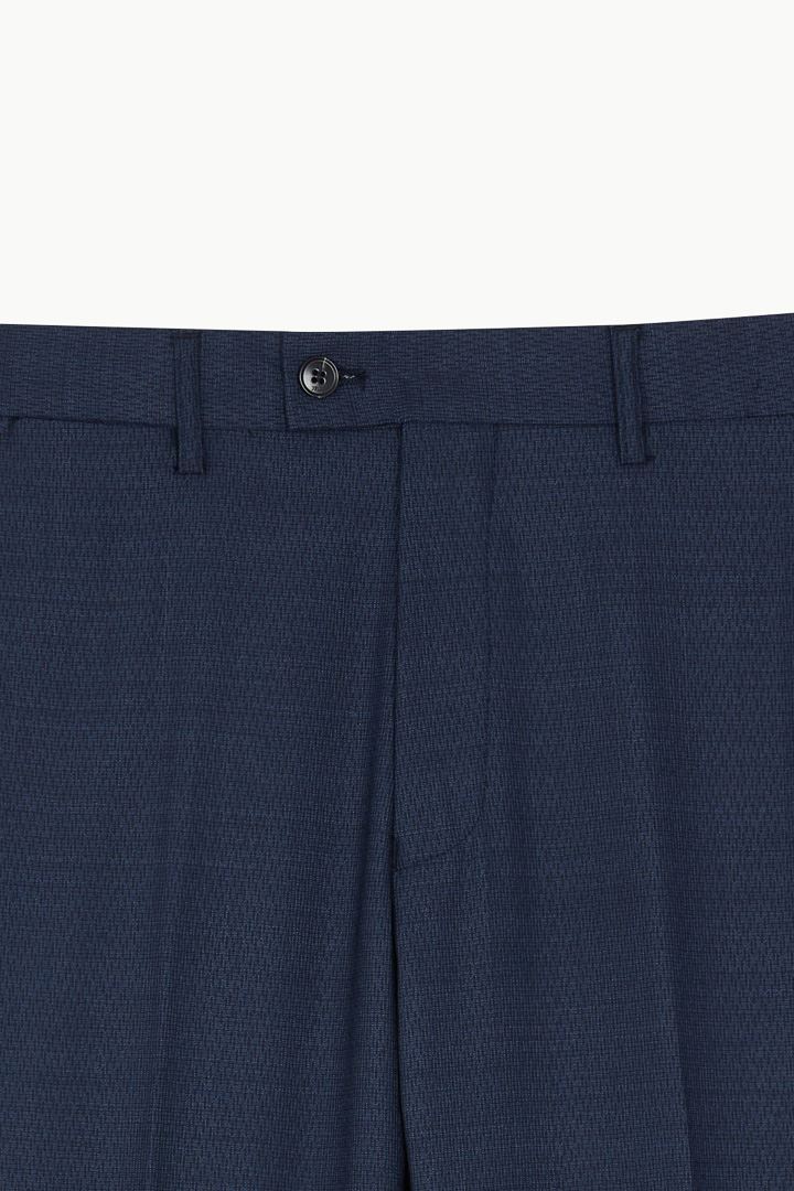 SST&C #Milan Series  Navy Blue Pattern Lining Slim Fit Suit Trousers | 0212210001  (Outlet)_8